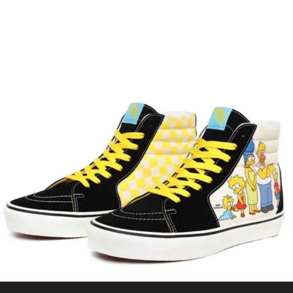 The Simpsons~Vans Sk8-Hi x Family Portrait 1987-2020 M 6 W 7.5 high top Sneakers - Picture 1 of 14